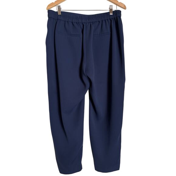 J. by J.Crew Women's Elastic High Waisted Jamie Pull On Ankle Pants Size 14 Navy - Picture 4 of 8